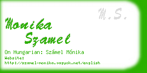 monika szamel business card