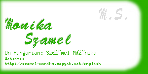 monika szamel business card